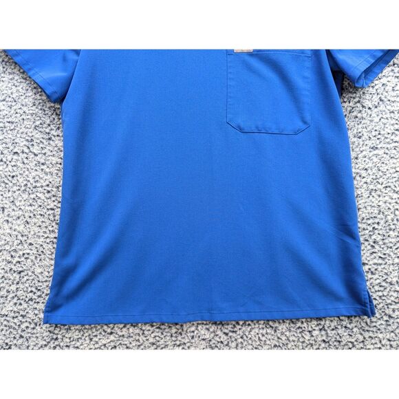 Figs Catarina One Pocket Scrub Top Womens M Healthcare Nurse Doctor Royal Blue - Picture 4 of 11